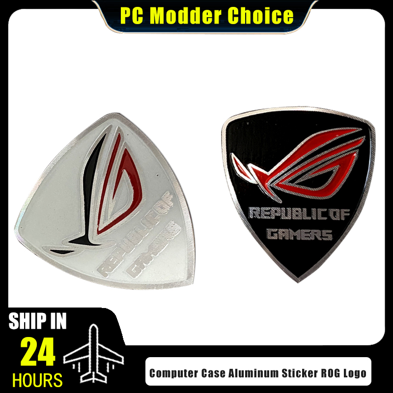 Pc Gaming Lounge - Computergehäuse Aluminium Aufkleber ROG Logo Gamer