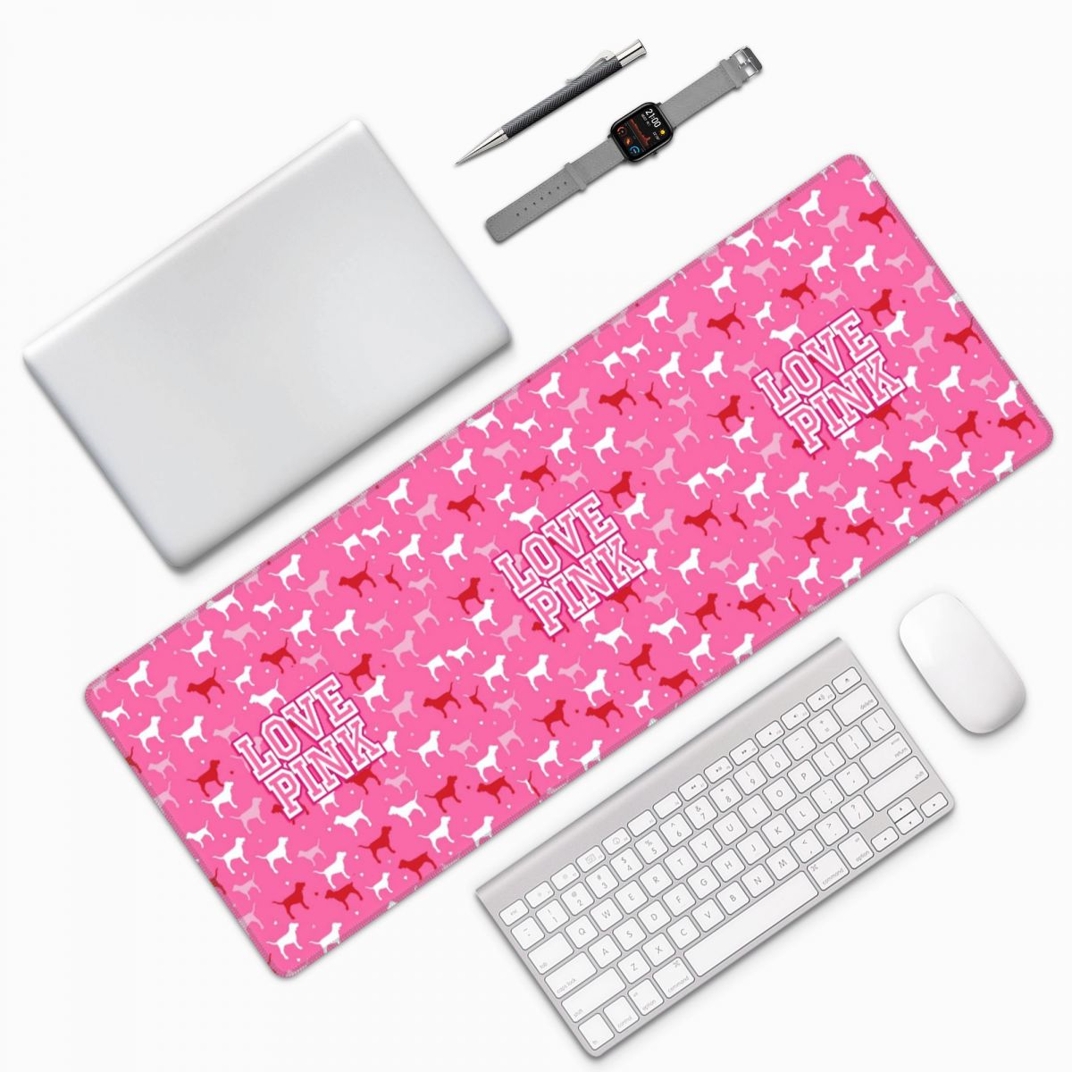 Pc Gaming Pink - Love Pink Großes Mauspad Computer-Tastatur-Mausmatte Gaming-PC-Laptop-Schreibtischunterlage